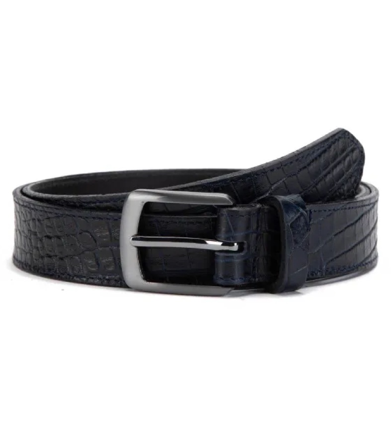 Cinturon Ancho 3 Cms Marino