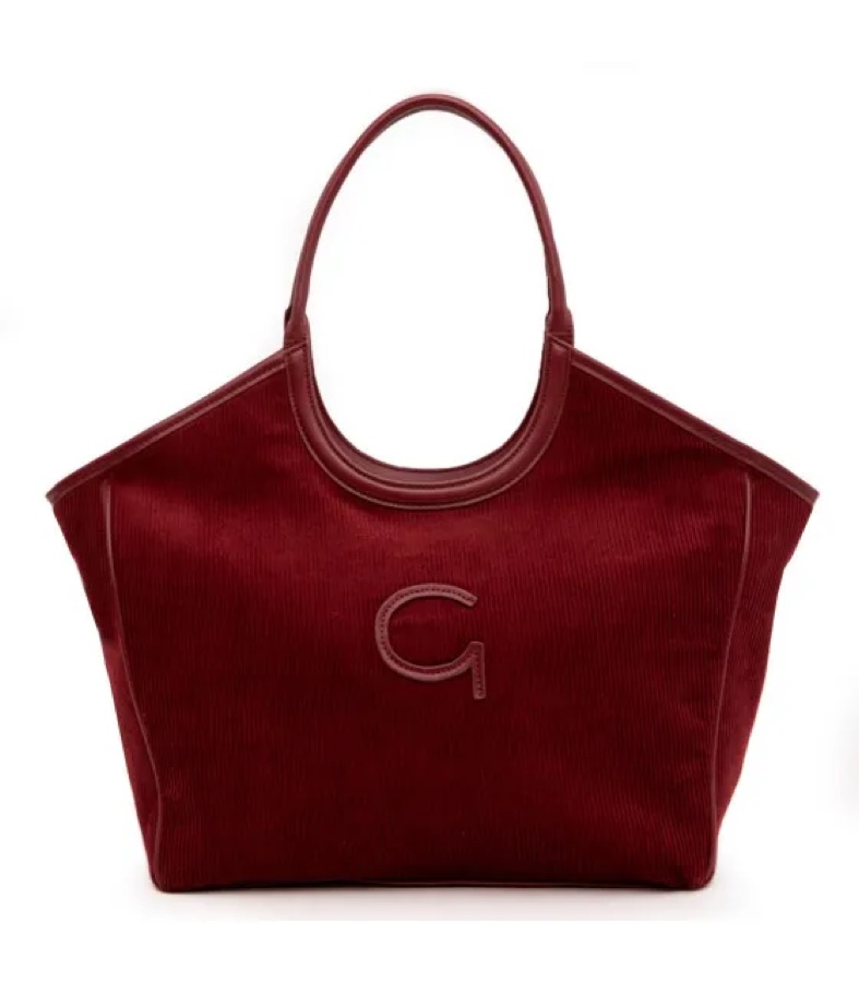 Cartera Dos Asas Grande Burdeo
