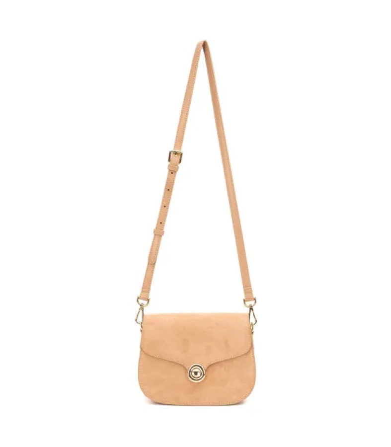 Cartera Retro Con Tapa Arena