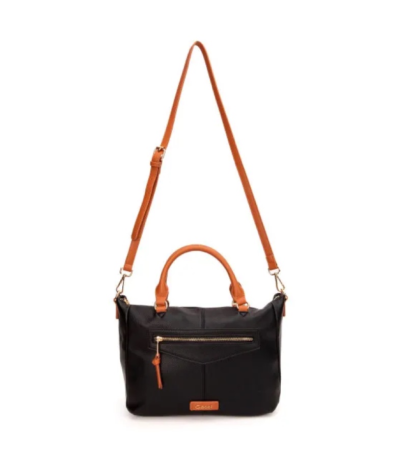 Cartera Dos Asas Mediana Negro